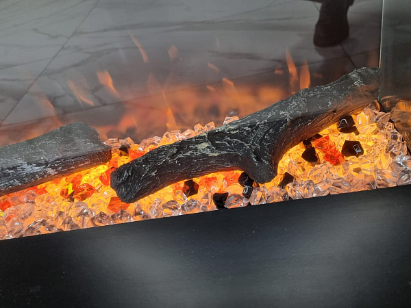 Каминокомплект Cube 36 - Белый с черным с очагом Astra 36 RF (выставочный образец)_4